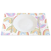 Aperturee - Aperturee Repeat Rainbow Patterns Sweet Set of 4 Placemats