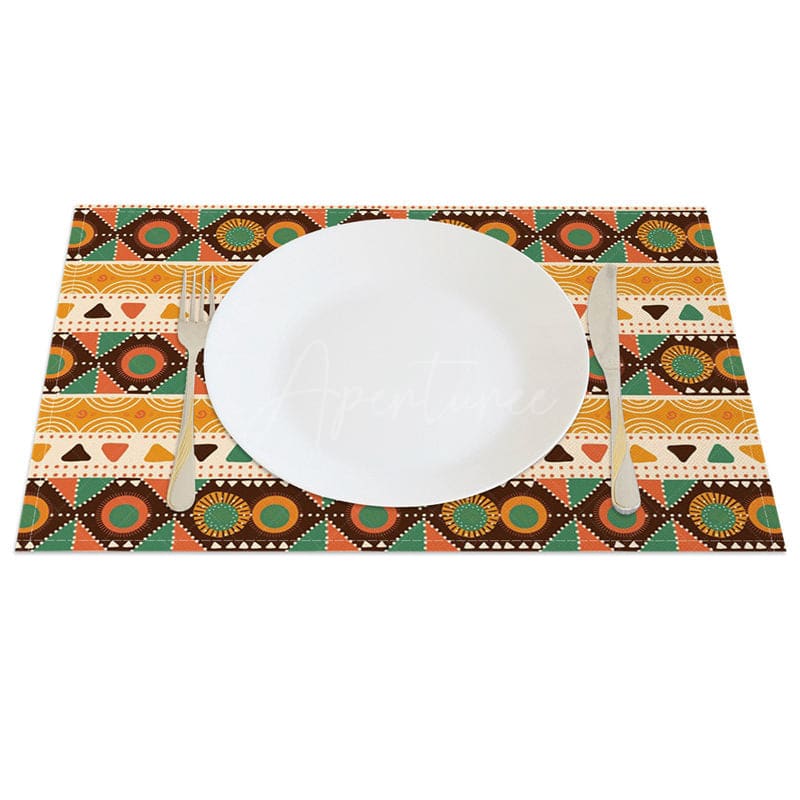 Aperturee - Aperturee Repeat Slovakia Patterns Warm Set of 4 Placemats