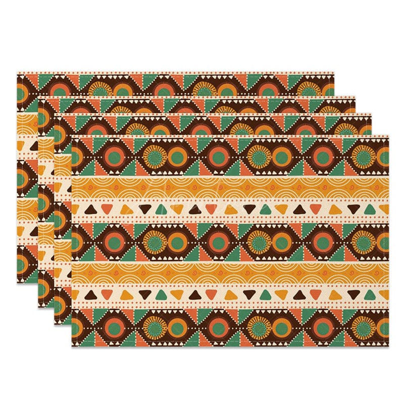 Aperturee - Aperturee Repeat Slovakia Patterns Warm Set of 4 Placemats