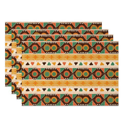 Aperturee - Aperturee Repeat Slovakia Patterns Warm Set of 4 Placemats