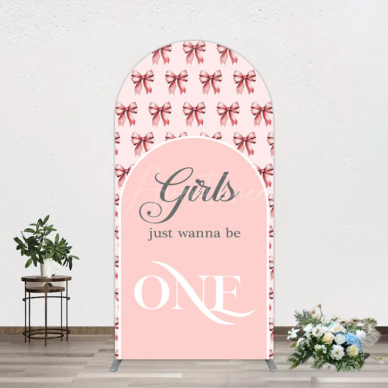 Aperturee - Aperturee Repeated Bow Girls Just Wanna Be One Arch Backdrop