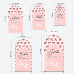 Aperturee - Aperturee Repeated Bow Girls Just Wanna Be One Arch Backdrop