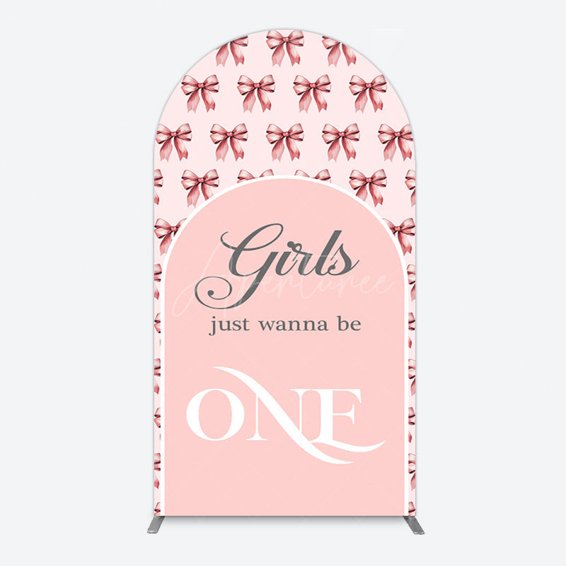 Aperturee - Aperturee Repeated Bow Girls Just Wanna Be One Arch Backdrop