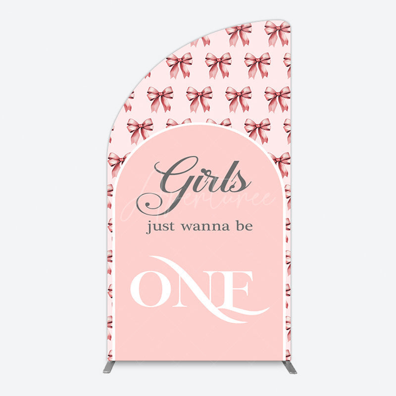 Aperturee - Aperturee Repeated Bow Girls Just Wanna Be One Half Moon Arch Backdrop