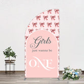 Aperturee - Aperturee Repeated Bow Girls Just Wanna Be One Half Moon Arch Backdrop