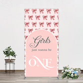 Aperturee - Aperturee Repeated Bow Girls Just Wanna Be One Rectangle Backdrop