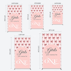 Aperturee - Aperturee Repeated Bow Girls Just Wanna Be One Rectangle Backdrop