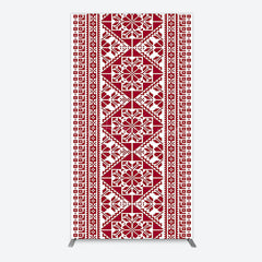 Aperturee - Aperturee Repeated Slovakia Pattern Birthay Rectangle Backdrop