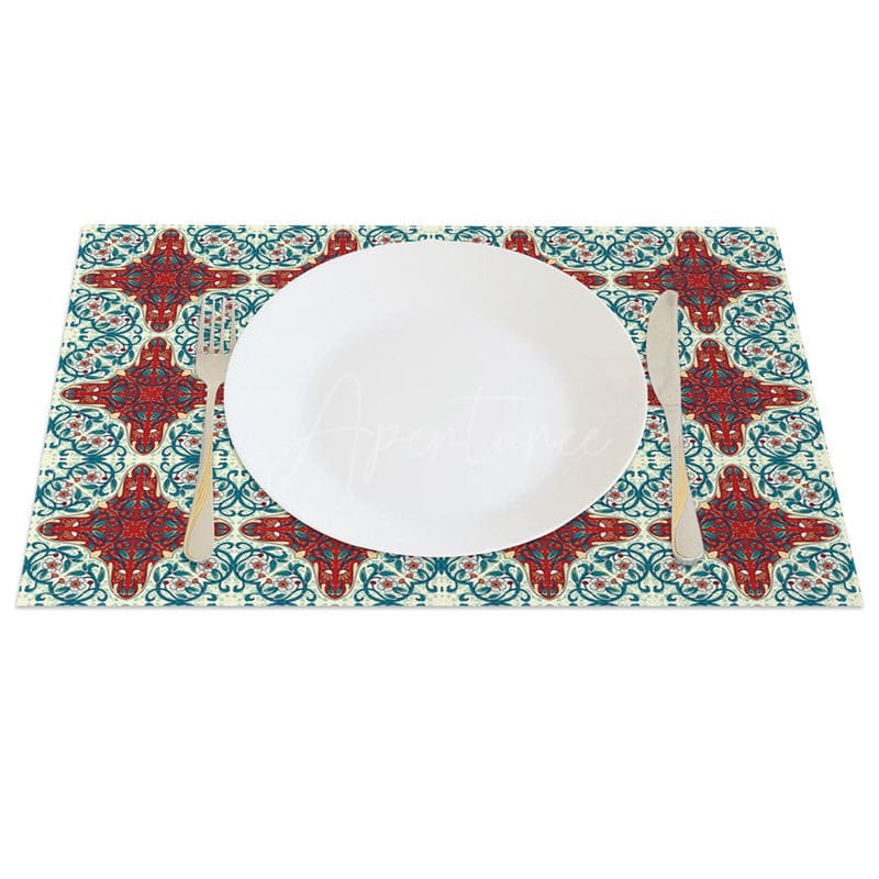 Aperturee - Aperturee Repeated Slovakia Patterns Sweet Set of 4 Placemats