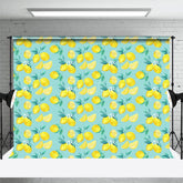Aperturee - Aperturee Repetitive Fresh Summer Lemon Photography Backdrop