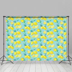 Aperturee - Aperturee Repetitive Fresh Summer Lemon Photography Backdrop