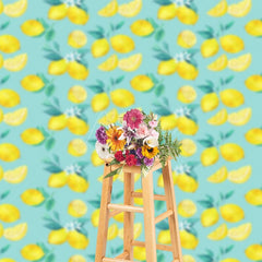 Aperturee - Aperturee Repetitive Fresh Summer Lemon Photography Backdrop