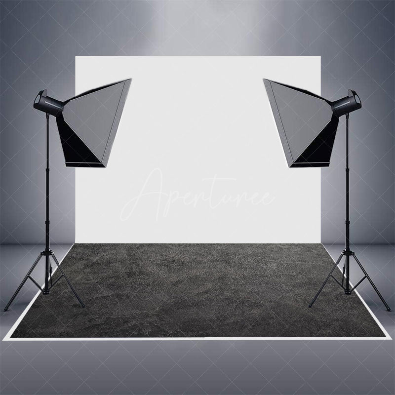 Aperturee - Aperturee Retro Abstract Black Grey Pattern Rubber Floor Mat