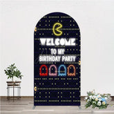 Aperturee Aperturee Retro Arcade Game Birthday Arch Backdrop Inspired 80s Video Game Welcome to My Party Neon Sign Decor