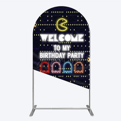 Aperturee Aperturee Retro Arcade Game Birthday Arch Backdrop Inspired 80s Video Game Welcome to My Party Neon Sign Decor