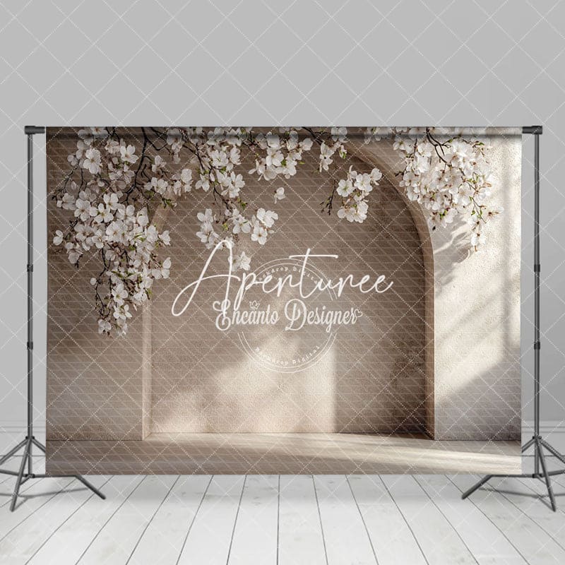 Aperturee - Aperturee Retro Arch Wall Floral Wedding Backdrop For Photography