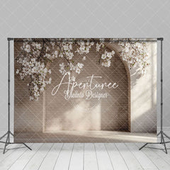 Aperturee - Aperturee Retro Arch Wall Floral Wedding Backdrop For Photography