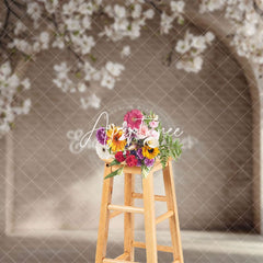 Aperturee - Aperturee Retro Arch Wall Floral Wedding Backdrop For Photography