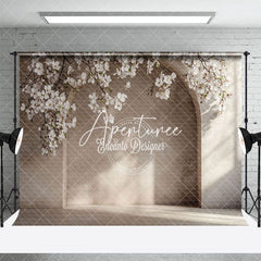 Aperturee - Aperturee Retro Arch Wall Floral Wedding Backdrop For Photography
