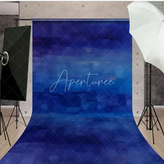 Aperturee - Aperturee Retro Blue Abstract Mottled 80s Boy Sweep Backdrop