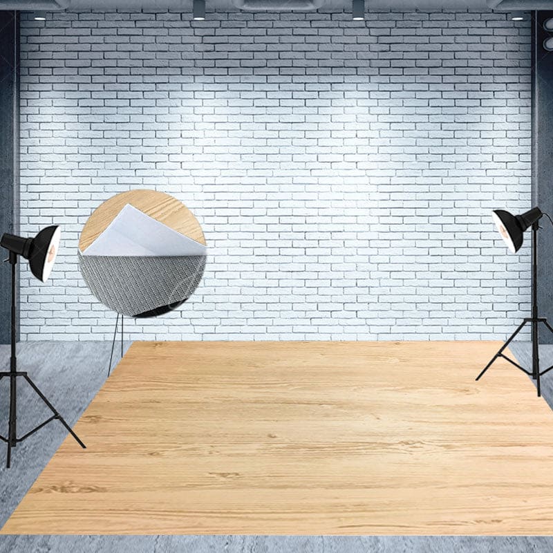 Aperturee - Aperturee Retro Blue One Birthday Cake Smash Room Set Backdrop