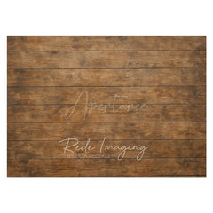Aperturee - Aperturee Retro Brown Wooden Pattern Photo Rubber Floor Mat