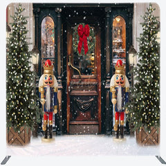 Aperturee - Aperturee Retro Christmas Door Double-Sided Square Backdrop