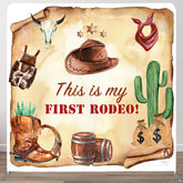Aperturee Aperturee Retro Cowboy First Rodeo Square Tension Backdrop