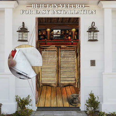 Aperturee Aperturee Retro Cowboy Wooden Tavern Door Party Door Cover