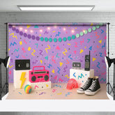 Aperturee - Aperturee Retro Dance Graffiti Wall Photo Cake Smash Backdrop