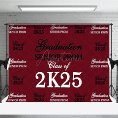 Aperturee - Aperturee Retro Dark Red Step And Repeat Graduation Backdrop