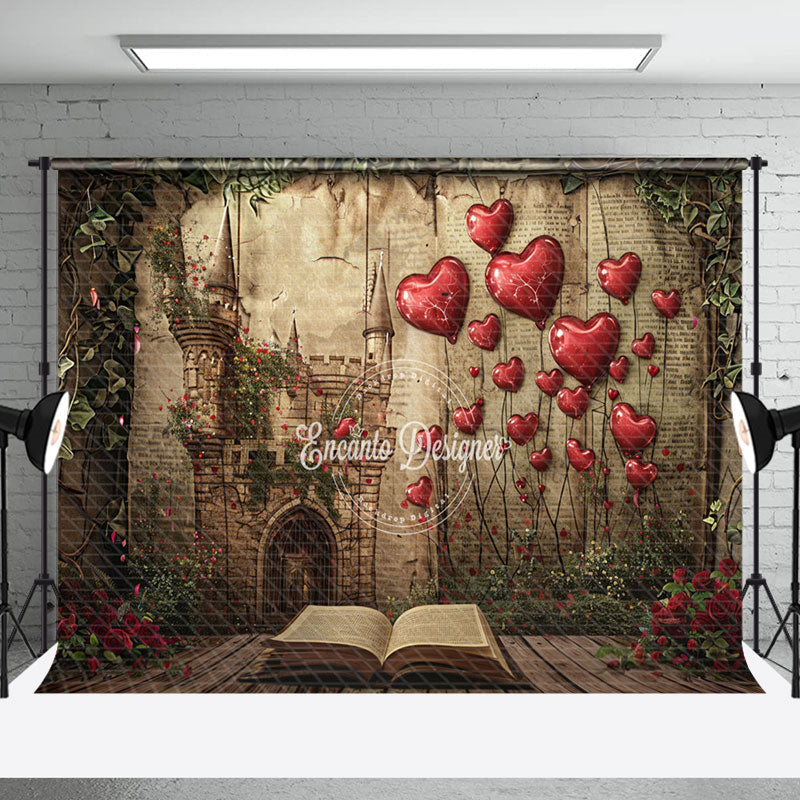 Aperturee - Aperturee Retro Fairy Story Book Valentines Day Vibe Backdrop