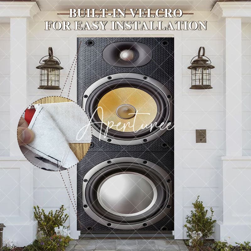 Aperturee - Aperturee Retro Gray Floor-Standing Speaker Party Door Cover