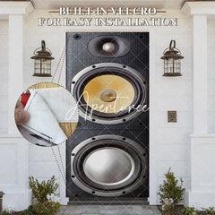 Aperturee - Aperturee Retro Gray Floor-Standing Speaker Party Door Cover