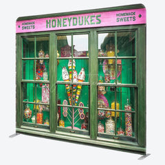 Aperturee - Aperturee Retro Green Candy Shop Honeydukes Square Backdrop