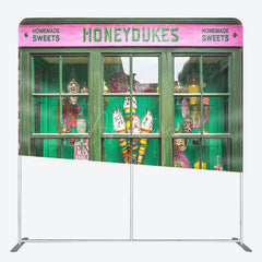 Aperturee - Aperturee Retro Green Candy Shop Honeydukes Square Backdrop