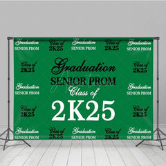 Aperturee - Aperturee Retro Green Step And Repeat Congrats Grad Backdrop