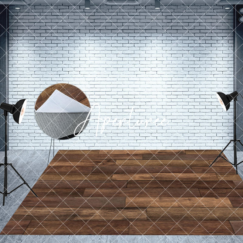 Aperturee - Aperturee Retro Green Wardrobe Christmas Room Set Backdrop