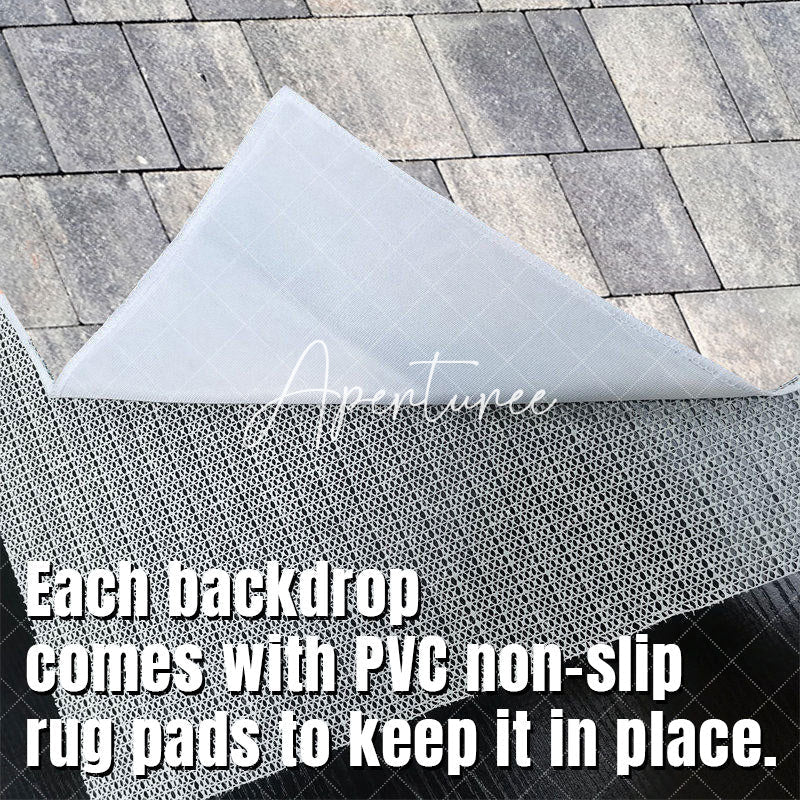 Aperturee - Aperturee Retro Grey White Paving Stones Fabric Floor Mat
