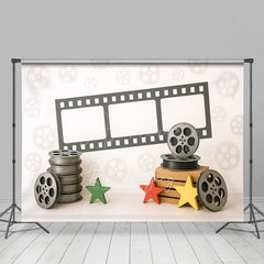 Aperturee - Aperturee Retro Movie Theme Sweet Star Cake Smash Backdrop