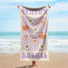 Aperturee - Aperturee Retro Multi Style Personalized Beach Towel Gift