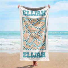 Aperturee - Aperturee Retro Multi Style Personalized Beach Towel Gift
