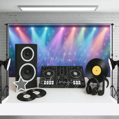 Aperturee - Aperturee Retro Music Dance Party Stage Cake Smash Backdrop