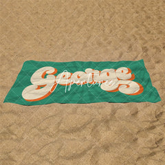Aperturee - Aperturee Retro Name Beach Towel for Bachelorette Party Gift