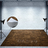 Aperturee - Aperturee Retro Old Style Wood Fabric Floor Backdrop For Photo