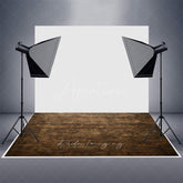 Aperturee - Aperturee Retro Old Style Wood Rubber Floor Mat For Photo