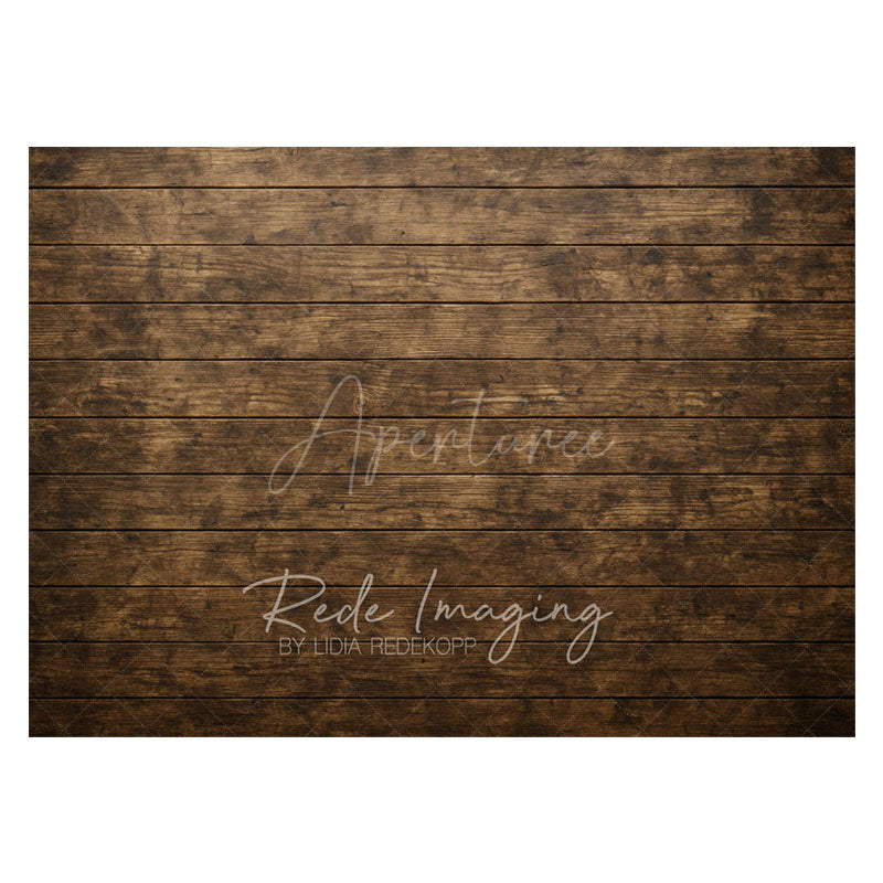 Aperturee - Aperturee Retro Old Style Wood Rubber Floor Mat For Photo