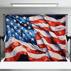 Aperturee - Aperturee Retro Painted Usa Flag Independence Day Backdrop