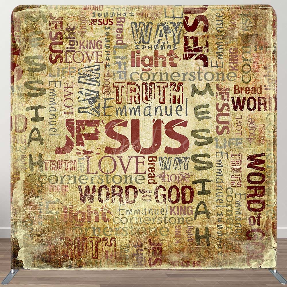 Aperturee - Aperturee Retro Parchment Jesus Christ Pillow Case Backdrop