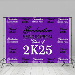 Aperturee - Aperturee Retro Purple Step And Repeat Congrats Grad Backdrop